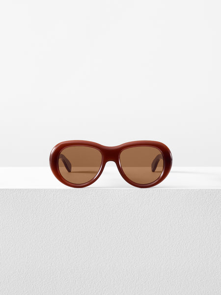 Women's Aviator Sunglasses - Armelle burgundy red | Made in France