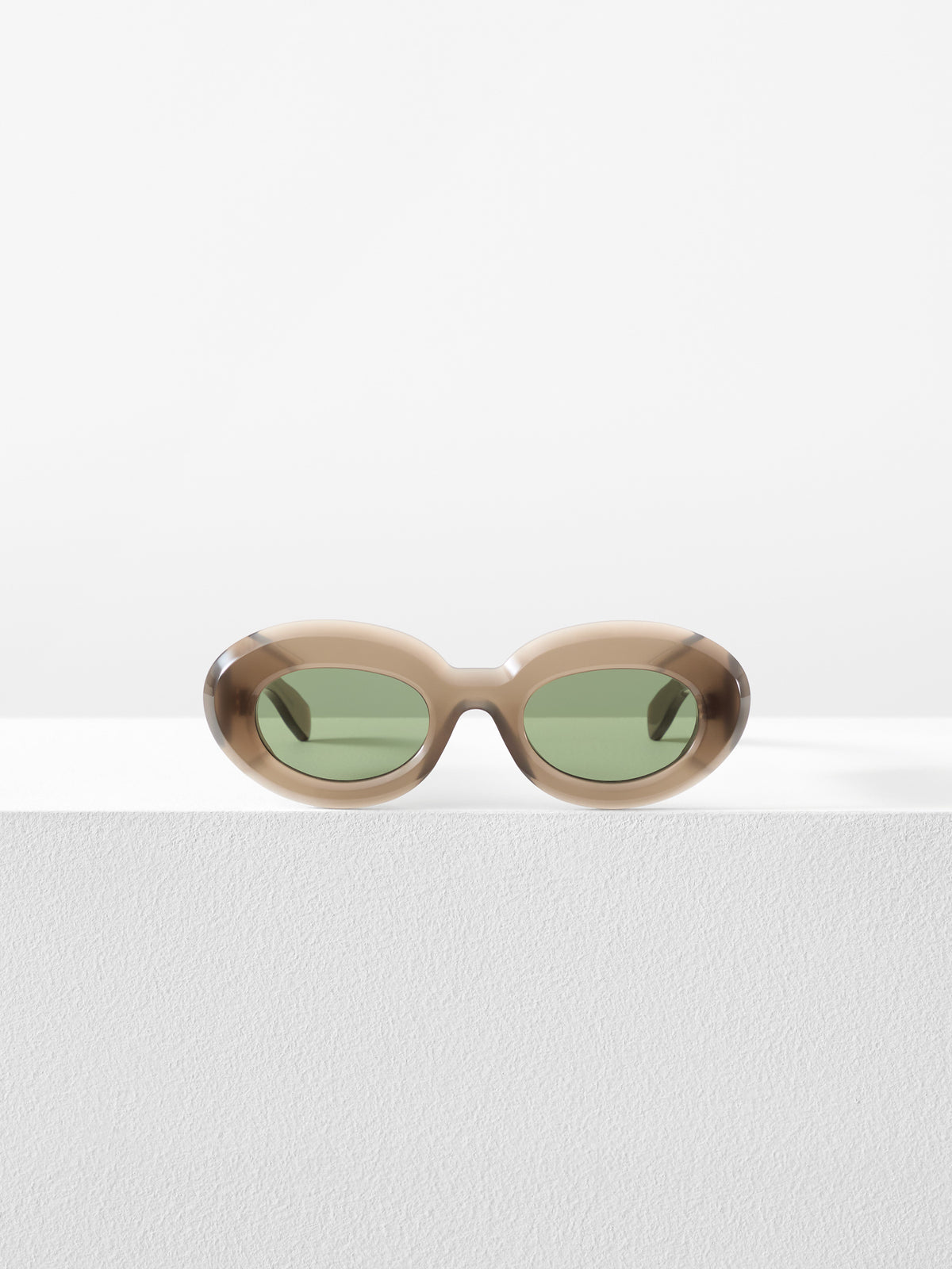 Acne Sunglasses in Taupe Brown George Large Sunglasses by Acne Studios- La Garçonne main image 2